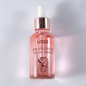 Etichetta privata vegana biologica antirughe età del viso bagliore nuovo siero viso Anti invecchiamento oro rosa 24 carati - Product Image 4