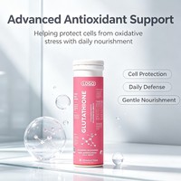Comprimés effervescents de glutathion liposomal avec collagène et vitamine C, saveur fraise, complément alimentaire OEM ODM