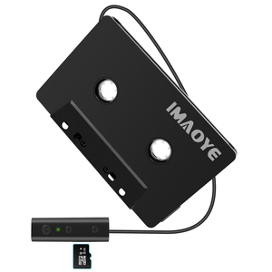Adaptador de Cassette Portátil Negro con Bluetooth 5.0 y Ranura para Tarjeta TF, para Música en el Auto, Estudio, Uso en el Hogar, Conversor de Audio Inalámbrico, Reproductor de Casete Retro - Product Image 1