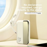 Batterie externe en plastique légère et fine 10000 mAh avec certification 3C, charge rapide 22,5 W, certifiée KC16, idéale pour les cadeaux transfrontaliers