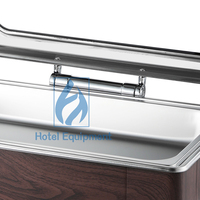 Ensemble de chauffe-plats 9L pour hôtel, chauffe-plats pour buffet, chauffe-plats en bois