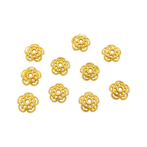 Gold Plated Alloy <b>Flower</b> Shape Jewelry Findings For <b>Bracelet</b> Making GP-24 Meander Pattern - Product Image 5