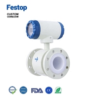 Festop geïntegreerde elektromagnetische flowmeter voor aardgas turbines met LCD-display, flowmeter voor gecomprimeerd gas
