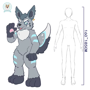 Costume intégral personnalisable en fourrure d'ours pour adolescents et enfants, tenue complète en fourrure, costume de mascotte animal digitigrade pour cosplay - Product Image 4