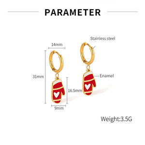 Pendientes de Moda de Acero Inoxidable 316L con Baño de Oro PVD de 14k y 18k, Joyería de Lujo de Alta Calidad para Mujer, Venta al por Mayor - Product Image 6
