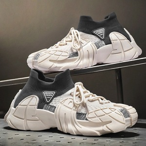 Nuove <span class=keywords><strong>Scarpe</strong></span> <span class=keywords><strong>da</strong></span> Basket e <span class=keywords><strong>da</strong></span> Passeggio Trendy <span class=keywords><strong>da</strong></span> Uomo per l'Autunno, Taglie Grandi, Sneakers Comode e Spesse <span class=keywords><strong>con</strong></span> Calzini alla Moda - Product Image 2