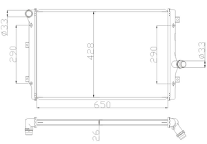 Nuevo Radiador de Aluminio HEYUAN con Tanque de Agua para Audi LAMANDO 1.8T 2015- DA024-26, Piezas de Auto, 30% Mayor Rendimiento de Enfriamiento, 12 Meses - Product Image 3