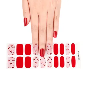 Semi-Cured Gel Nail Sticker With UV Lamp Clear French Nail UV Sticker Full Cover Nail Wraps