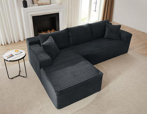Wholesale L Shaped Cloud Couch Plush Sectional <b>Sofa</b> Minimalist Two-Seater <b>Bed</b> Chaise <b>Storage</b> for Gym Living Room Furniture - Product Image 3