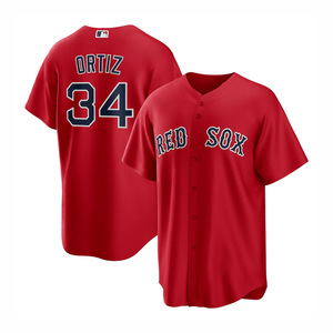 Maillot de <span class=keywords><strong>baseball</strong></span> brodé en coton des <span class=keywords><strong>Red</strong></span> <span class=keywords><strong>Sox</strong></span> de Boston MLB, numéro 34 David Ortiz, hauts de sport - Product Image 3