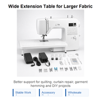 Machine à coudre électrique domestique : Kit de démonstration pour boutique en ligne avec sélecteur de points multiples, pédale et pack d'accessoires pour les acheteurs