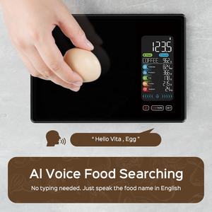 Báscula Digital Inteligente con Voz AI para el Hogar, Calculadora Nutricional, Báscula de Calorías para Cocina, Vidrio Templado, Certificación ROHS - Product Image 2