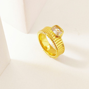 Meilleure vente Classique Or Femmes Réglable En Acier Inoxydable Antique Plaqué Or Bague de Bijoux de Mode - Product Image 2