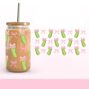 Coquette Princess Palace Libbey Glass Teacup Tumbler Cute Pink Castle Mirror Crown Bow Design UV DTF Wrap Transfer Bolsas de impresión - Product Image 4