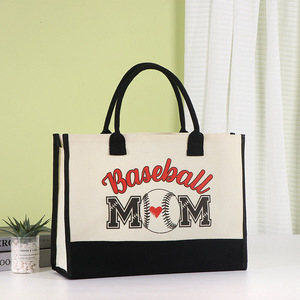 Bolsa de Compras de Lona de Algodón con Monograma Personalizado de Primera Calidad, Elegante Bolsa de Playa con Opción de Personalización - Product Image 2