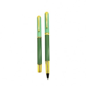 High-Grade <b>Green</b> Metal Rollerball <b>Pen</b> Multi-Colored/Black Ink 1.0Mm Tip Custom Logo Corporate Gifts Signatures Modern Portable - Product Image 3