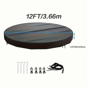 Cubierta para <span class=keywords><strong>Piscina</strong></span> de Tela de Poliéster Plateada Impermeable y Resistente al Polvo para Piscinas Exteriores - Product Image 5