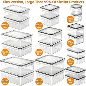 Lunch Box 12-piece <b>Kitchen</b> Crisper Microwave Refrigerator for Food Grade <b>Plastic</b> <b>Kitchen</b> Multi-grain Snacks sealed Box - Product Image 4