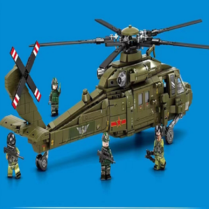SEMBO 202152 <span class=keywords><strong>helicóptero</strong></span> <span class=keywords><strong>de</strong></span> <span class=keywords><strong>ataque</strong></span> bloques <span class=keywords><strong>de</strong></span> plástico juguetes <span class=keywords><strong>de</strong></span> construcción bloques <span class=keywords><strong>de</strong></span> misiles militares educativos juguetes avión regalo para niños - Product Image 3