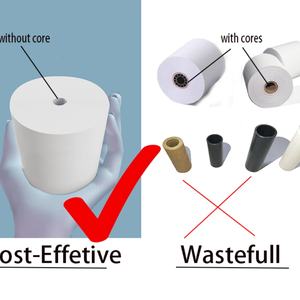 Rollos de Papel Térmico para Caja Registradora Unifon, Libres de BPA, 100% Pulpa de Madera, 57x40mm/80x80mm, para Impresión POS Certificada, Capa Única - Product Image 5