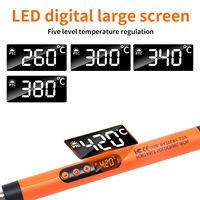 Potencia de 10 Vatios, Pantalla Digital, Temperatura Ajustable 300 ℃ /572 ℉ ~450 ℃ /842 ℉   Mini Kit de Herramientas de Soldadura Electrónica Inalámbrica USB