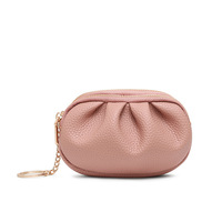 Porte-monnaie et porte-cartes mini sac à double fermeture éclair avec porte-clés grande capacité pour écouteurs, rouge à lèvres, maquillage et monnaie