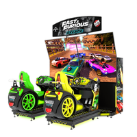 Machine de jeu de course d'arcade avec siège à mouvement, double écran 65 pouces, conduite automobile, 1 à 4 joueurs, certifiée CE