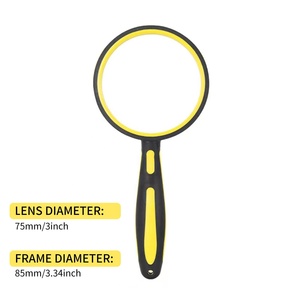 Lupa de mano de 85mm 10X, lupa de lectura inastillable para personas mayores y niños, lupa de cristal <span class=keywords><strong>Real</strong></span> con antideslizante - Product Image 5
