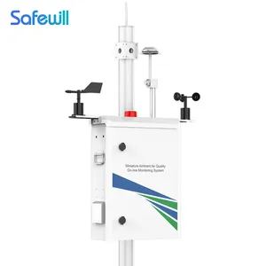 Monitor polusi udara SAFEWILL ES80A-A10, sistem pemantauan kualitas udara lingkungan multi gas CO2 NO2 SO2 O3 CO H2S O2 VOC NH3