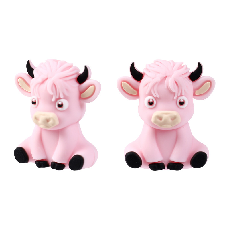 Vache des Highlands rose modèle 3D