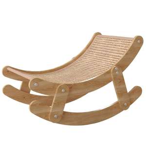 Sillón mecedora de lujo grande de sisal natural para gatos y rascador con hamaca reclinable integrada - No suelta fibra en verano - Product Image 1