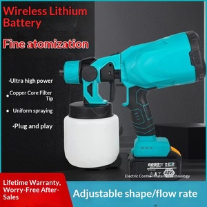 <span class=keywords><strong>Pistolet</strong></span> pulvérisateur de peinture sans air 24V/48V sans fil, haute pression, buse 1,3 mm - Portable pour la peinture DIY à domicile - Vente chaude - Product Image 3