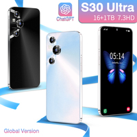 Smartphone S30 Ultra 5G débloqué neuf, 16 Go de RAM, 1 To de ROM, écran AMOLED 144 Hz, appareil photo 108 MP, Android 15, double SIM, téléphone mobile pour jeux