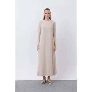 Vestido Largo de Gasa para Mujer Eileen Fisher, Cuello Redondo, Corte Holgado, Cintura Natural, Uso Diario, Transpirable, Informal - Product Image 3