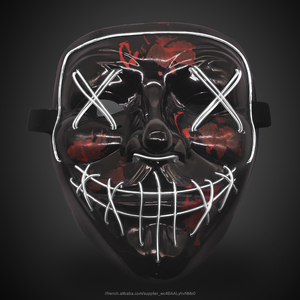 Allument <span class=keywords><strong>la</strong></span> Lueur Néon EL Fil Masque <span class=keywords><strong>purge</strong></span> masque pour <span class=keywords><strong>la</strong></span> fête D'halloween - Product Image 5