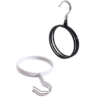 Cintre rond en fil d'aluminium sans couture Utilisation polyvalente Vêtements dans la salle de bain Cuisine Salon Cintre Serviette Écharpe Cintres