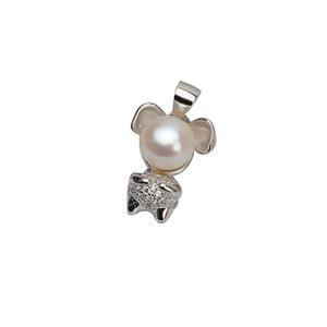 S925 Silver Female <b>Pendant</b> with Zodiac Pig Design DIY <b>Pearl</b> 8-9 Accessories Tray 601 Crystal <b>Charms</b> & <b>Pendants</b> - Product Image 4