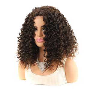 วิกผมหยิกแบบแอฟโฟรพร้อมหน้าม้าสำหรับผู้หญิงผิวดำ, วิกผมหยิกแบบแอฟริกันอเมริกันที่ดูเป็นธรรมชาติสำหรับผู้หญิงใช้ในชีวิตประจำวัน - Product Image 3