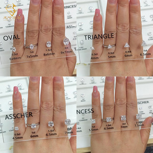 Vendita Calda 5A Bianco Cubic Zirconia Carat Size Chart Diamond Chart Size Strumenti per la <span class=keywords><strong>Gioielleria</strong></span> Store - Product Image 3