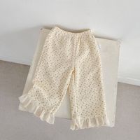 Ensemble de vêtements pour bébé Engepapa, style européen et américain, hauts et pantalons imprimés en tissu gaufré d'épaisseur normale, pour filles du printemps