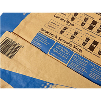 25kg Kraft Paper Bag Recyclable Multiwall Kraft Paper Cement Valve Bag Sack for Mortar Tile Adhesive Sand