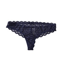 En stock – Culottes sexy en dentelle de style européen et américain, taille basse, respirantes, transparentes et ajourées pour femmes