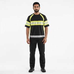 Camiseta de Trabajo de Verano Transpirable de Manga Corta Reflectante de Alta Calidad, Ropa de Seguridad de Fábrica, Camiseta de Cuello Redondo - Product Image 1