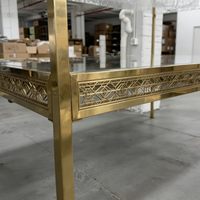 Ensemble de table à manger élégante en verre trempé, chaises et tables personnalisées pour mariage, salle de banquet, hôtel, décoration d'événements