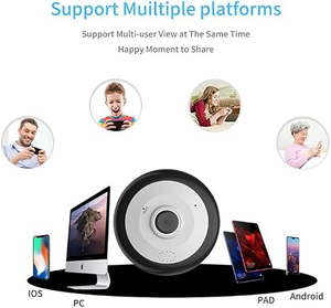 Mini caméra 1080P 2,75 pouces <span class=keywords><strong>V380</strong></span> Pro 360 °   Caméra IP WiFi panoramique fisheye, intérieure, sans fil, audio bidirectionnel, détection de mouvement, OEM ODM - Product Image 5