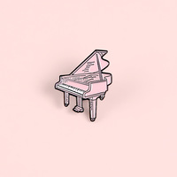 Instrument de musique Piano Guitare Radio Symboles musicaux Tourne-disque Accessoires Broches Badge Épingles de revers Broche de bande de musique