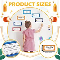 Autocollants musulmans Cadeaux pour enfants musulmans Amovible DIY Family Dua Sticker Decal Wall Mural Islamic Arabic Quotes Letters