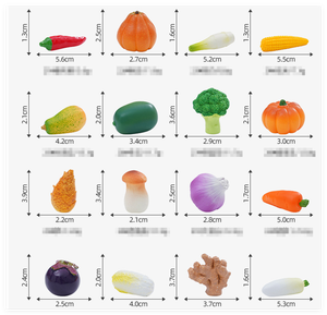 Maison de poupée décor à la maison dessin animé artisanat artificiel Miniature résine fruits et légumes vert enfants <span class=keywords><strong>cuisine</strong></span> nourriture jouets éducatifs - Product Image 3