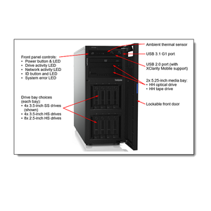 Servidor Lenovo <span class=keywords><strong>ThinkSystem</strong></span> 4U <span class=keywords><strong>ST250</strong></span> - Product Image 4