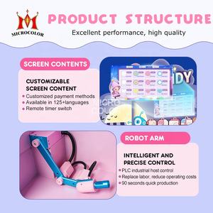 Faire de l'argent Machine à barbe à papa entièrement automatique <span class=keywords><strong>Robot</strong></span> commercial Fairy Floss Distributeur automatique de barbe à papa pour les idées de petites entreprises - Product Image 3